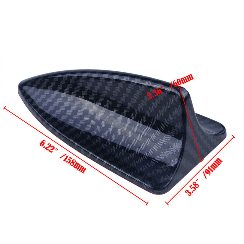 Carbon Fiber Shark Style Fin Car Decor Dummy Roof Antenna Aerial Universal