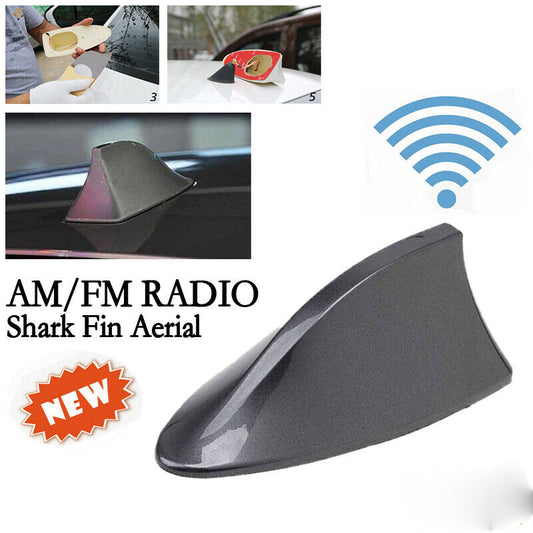 Grey Car SUV Shark Fin Aerial Antenna Roof AM/FM Radio Mast Signal For BMW/Audi