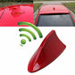 Car Auto Red Shark Fin Black Roof Antenna Aerial FM/AM Radio Signal Universal