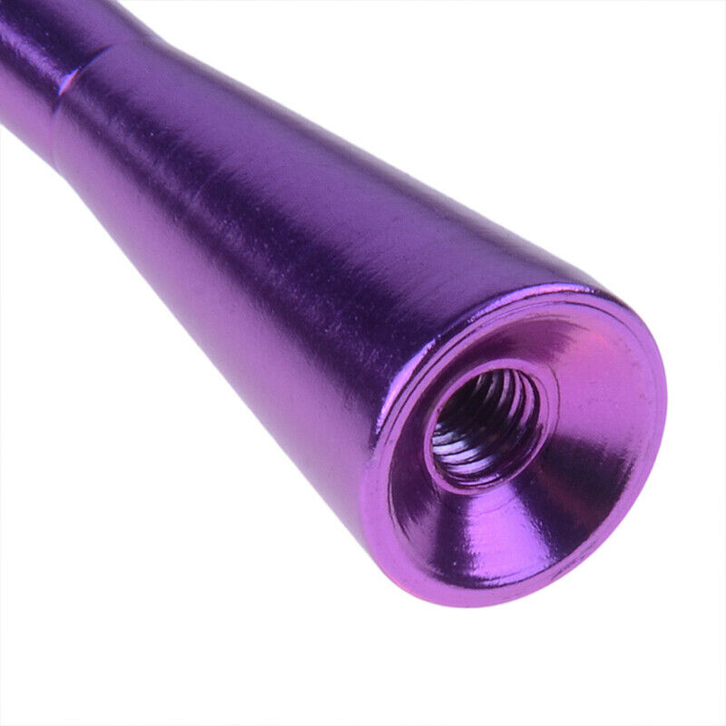 Purple Car Bee-sting Stubby Short Aerial Antenna Mast AM/FM Aluminum Universal