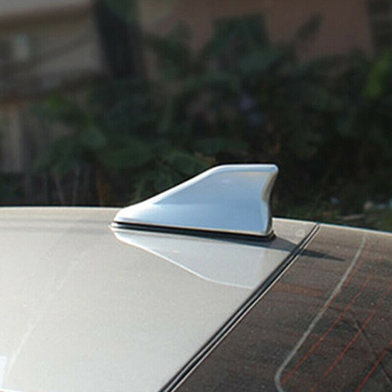 Car Silver Roof Shark Fin Antenna Aerial AM/FM Signal Radio Aerial Waterproof