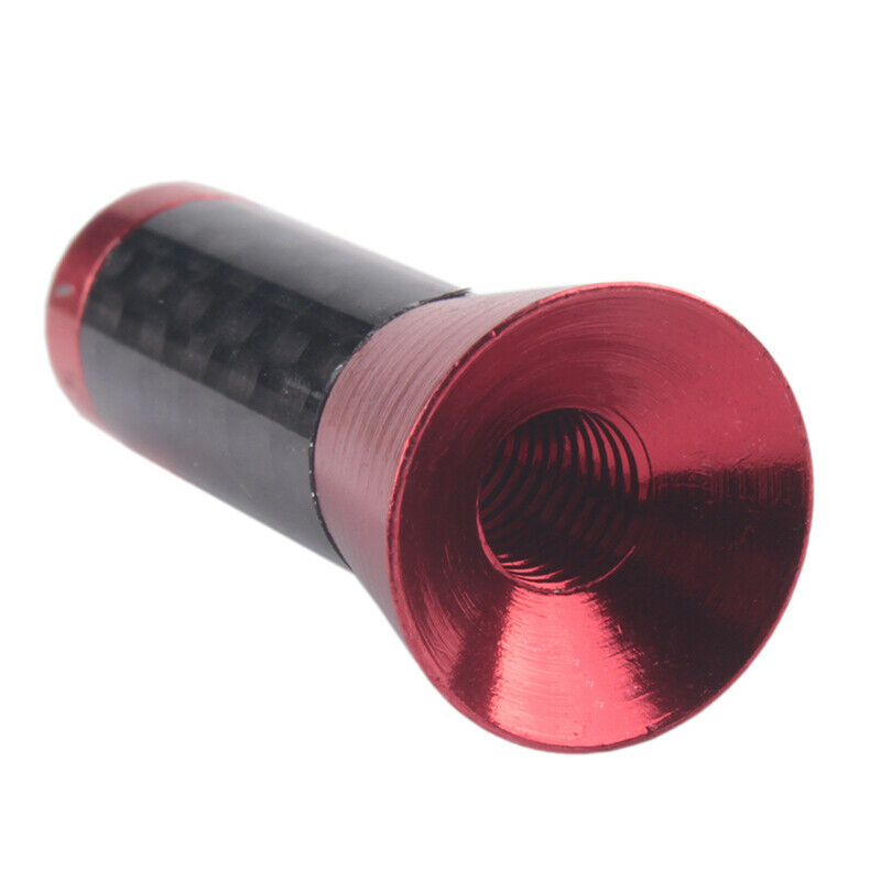 Red Carbon Fibre Aerial Car Bee-Sting Stubby Short Ariel Arial Mast Antenna