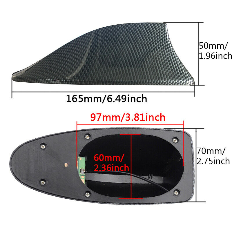 1xCarbon Fiber Car Shark Fin Aerial Antenna Roof AM/FM Radio Signal For BMW