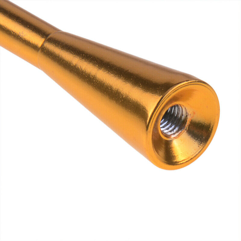 Car Short Stubby Aerial Bee Sting Mast Antenna Roof Screw Decor Gold Universal