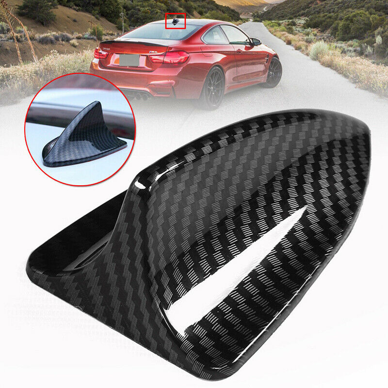 Carbon Fiber Shark Style Fin Car Decor Dummy Roof Antenna Aerial Universal