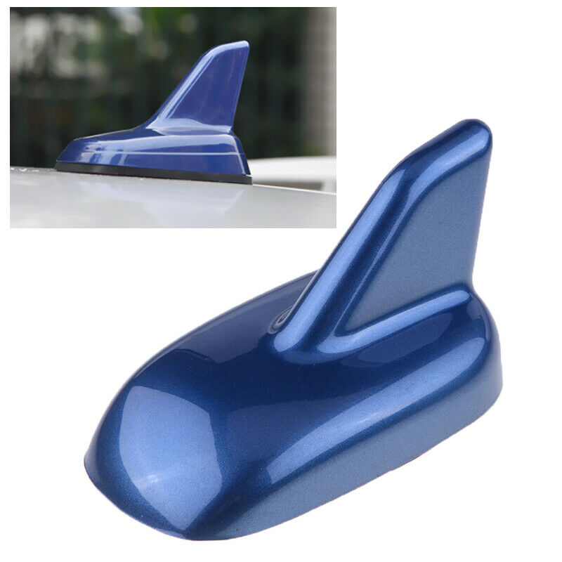 1* Blue Car Auto Decoration Dummy Fin Roof Shark Antenna Aerial Spoiler Decor