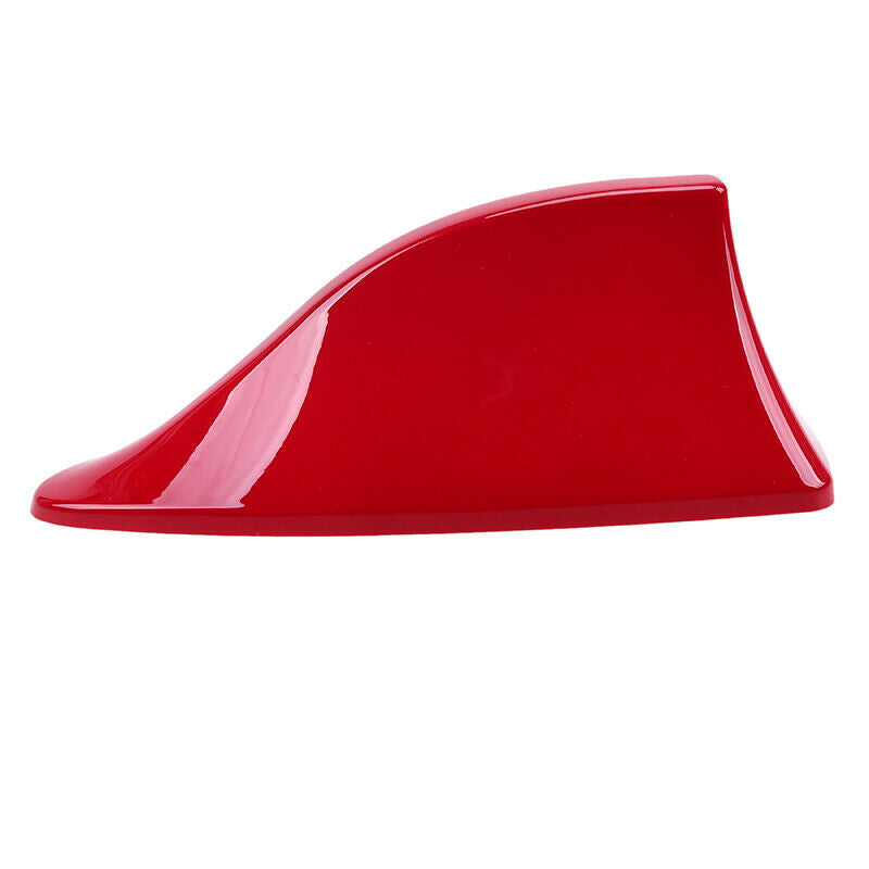 Car Vehicle Shark Fin Roof Antenna Aerial Decoration FM/AM Signal Universal Red