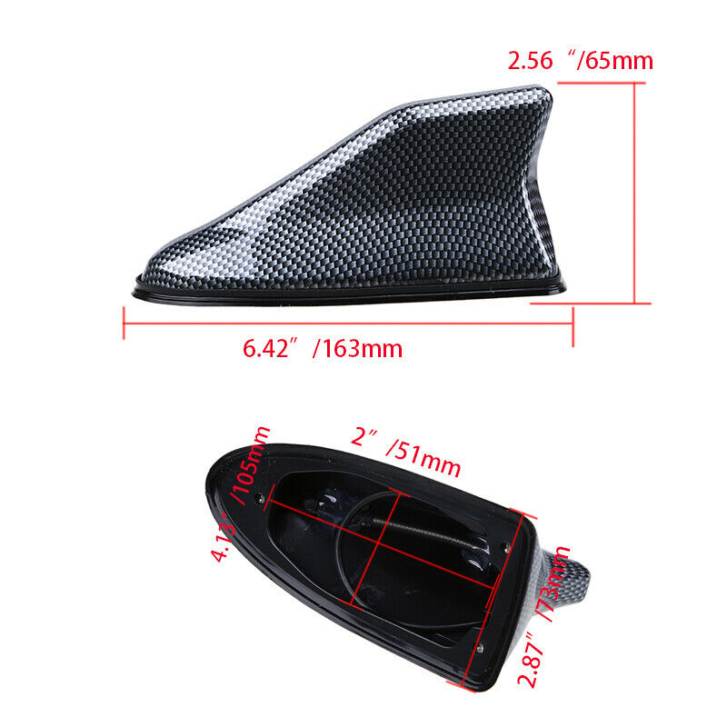 1PCS Carbon Fiber Style Shark Fin Aerial Antenna Roof AM/FM Radio Signal H UK