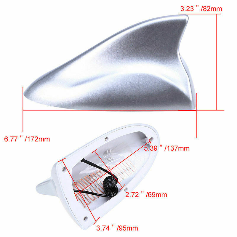 Silver Car Auto Shark Fin Aerial Antenna Roof Radio Signal Universal For BMW