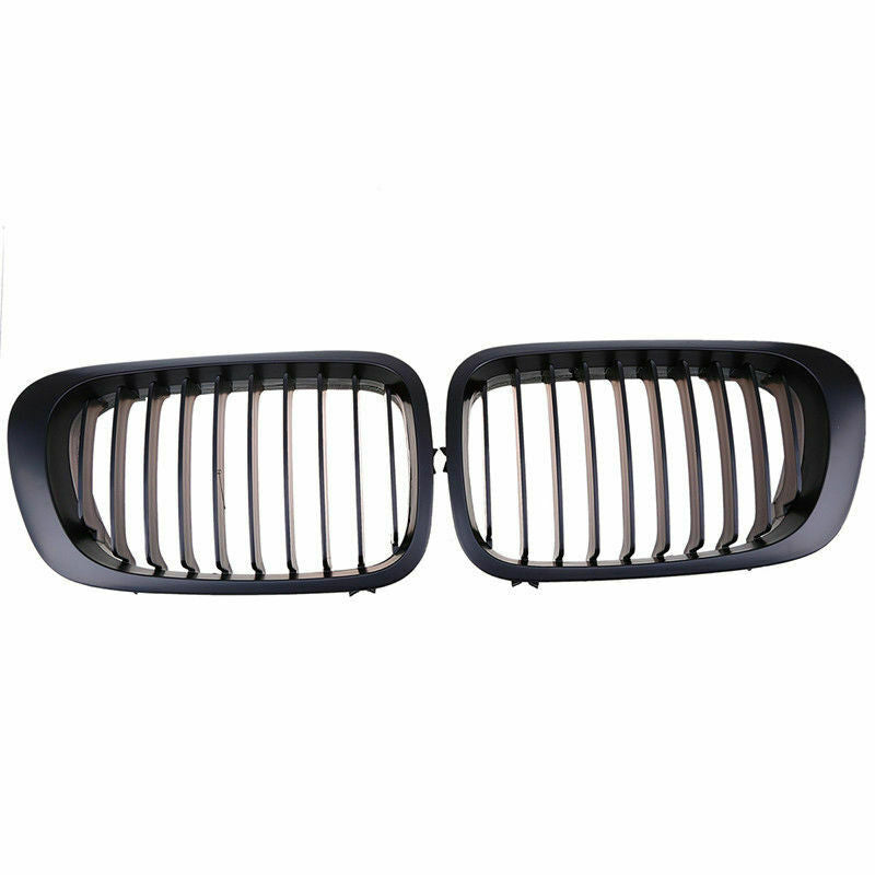 1 Pair For 1998-2001 BMW E46 2 Door Coupe Matte Black Kidney Grille Grill