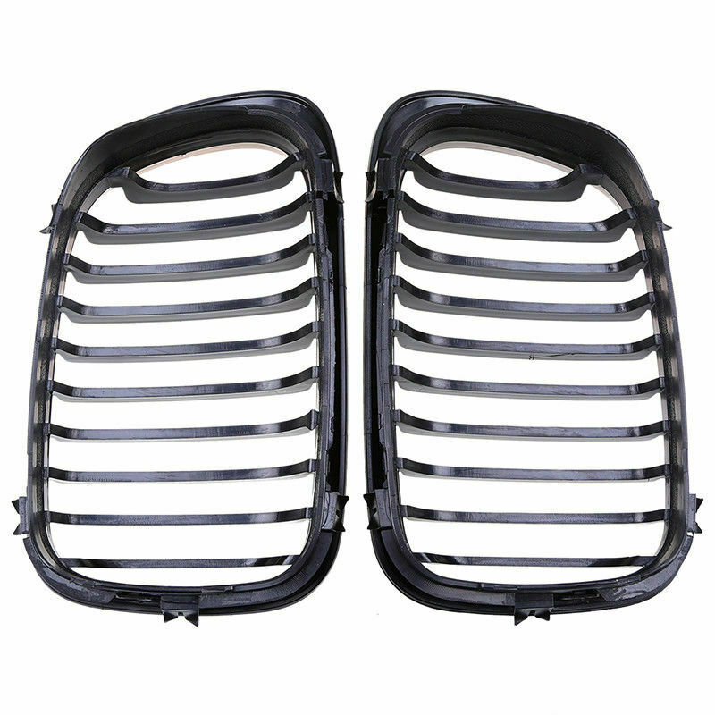 1 Pair For 1998-2001 BMW E46 2 Door Coupe Matte Black Kidney Grille Grill