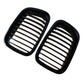 2pcs Gloss Black Front Grill Grille For BMW E46 1998-2001 Pre-facelift Saloon