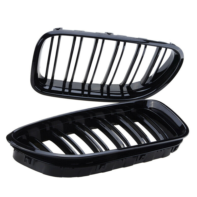 Glossy Black Kidney Grill Grille Dual Slat For BMW F06 F12 F13 Coupe Cabrio