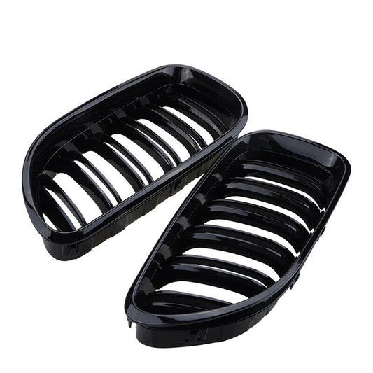 2x Glossy Black Kidney Grill Grille For BMW 6' F06/F12/M6 Coupe Cabrio 12-17