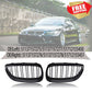 Pair Gloss Black Double Slat Kidney Grill Grille Fits For BMW E92 E93 M3 06-09