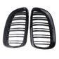 Pair Gloss Black Double Slat Kidney Grill Grille Fits For BMW E92 E93 M3 06-09