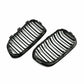 2x Gloss Black Kidney Grille Grill For BMW Twin Slats F20 F21 1 Series 2015-2019