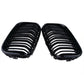 2x Gloss Black Kidney Grille Grill For BMW Twin Slats F20 F21 1 Series 2015-2019