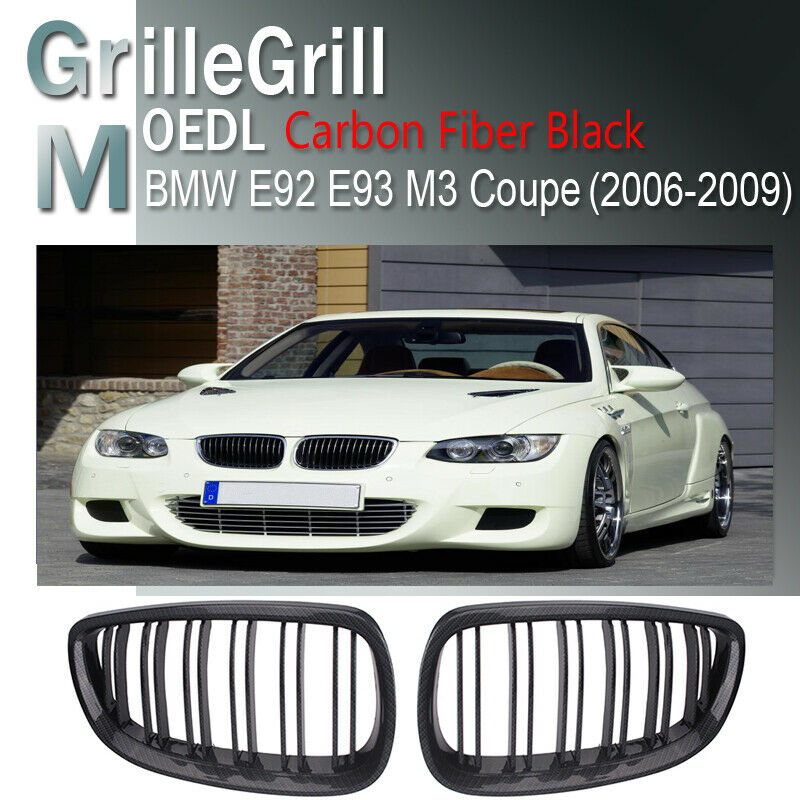 For 2006-2010 BMW 3-Series E92 E93 CoupeCarbon Fiber Style Kidney Grill Grille