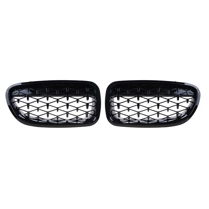 Cool Diamond Black Kidney Grill Grilles For BMW F10 F11 F18 5-Series 2010-2016