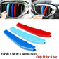 9 Slats Kidney Grille Cover Stripe Clip Trim For BMW 5 Series G30 G38 2018-2020