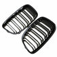 2x HIQ ABS Gloss Black Dual Slat Grilles for BMW 1 Series F20/F21 2012-2014 128i