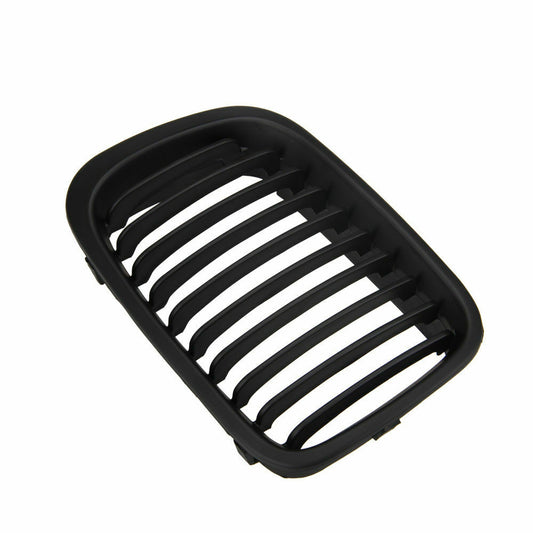 2pcs For BMW 3-Series E46 4DR Saloon 98-01 Mate Balck Bumper Kidney Grille Grill