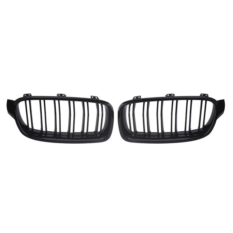 For BMW F30 F31 F35 3 Series 2012-2019 Kidney Grill Grille Gloss Black Dual Line