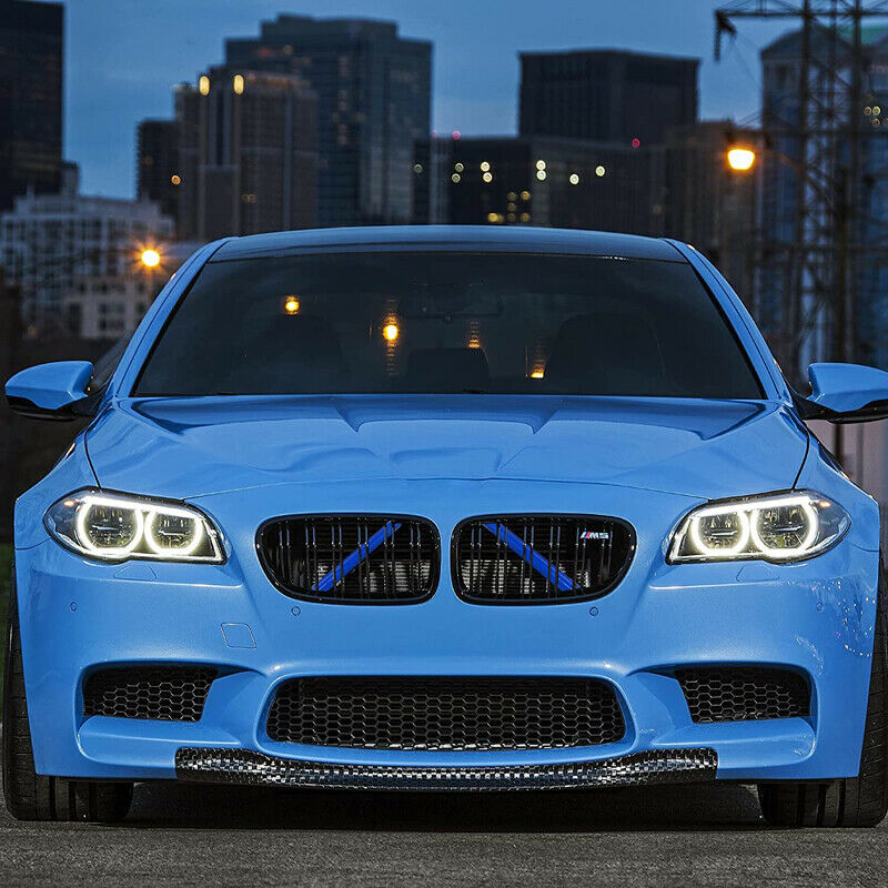 Front Blue Grille Trim Strips Cover for BMW F10 F06 F12 F39 F48 5 6 7 series