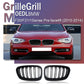 2x Gloss Black Dual Slat Grilles for BMW F20 F21 1 Series 2012-2014 128i HIQ ABS