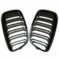 2x Gloss Black Dual Slat Grilles for BMW F20 F21 1 Series 2012-2014 128i HIQ ABS