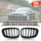 2x Gloss Black Dual Slat Grilles for BMW F20 F21 1 Series 2012-2014 128i HIQ ABS