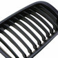 For BMW E46 4dr 98-01 compact Performance Matte Black Front Kidney Grilles Grill