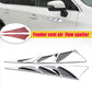 2pc Sporty Carbon Chrome Side Simulation Hood Fender Air Flow Vent Decor Sticker