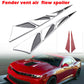 2pc Sporty Carbon Chrome Side Simulation Hood Fender Air Flow Vent Decor Sticker
