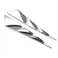 2pc Sporty Carbon Chrome Side Simulation Hood Fender Air Flow Vent Decor Sticker