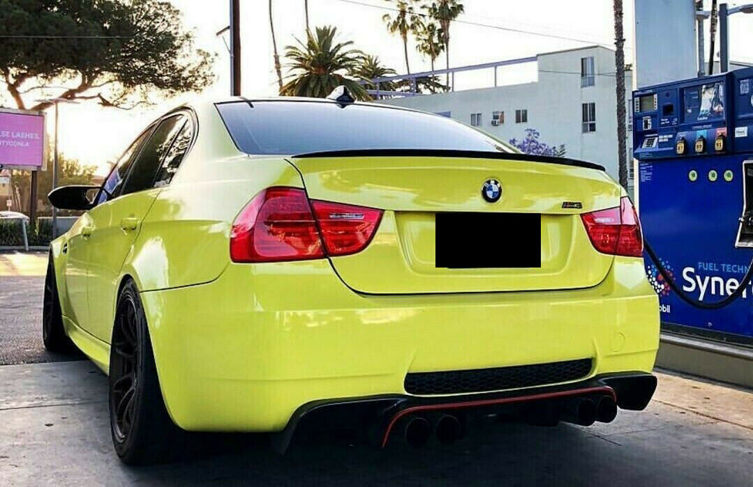 BMW E90 M SPORT M3 STYLE REAR TRUNK BOOT SPOILER LIP MATTE BLACK OEM FIT