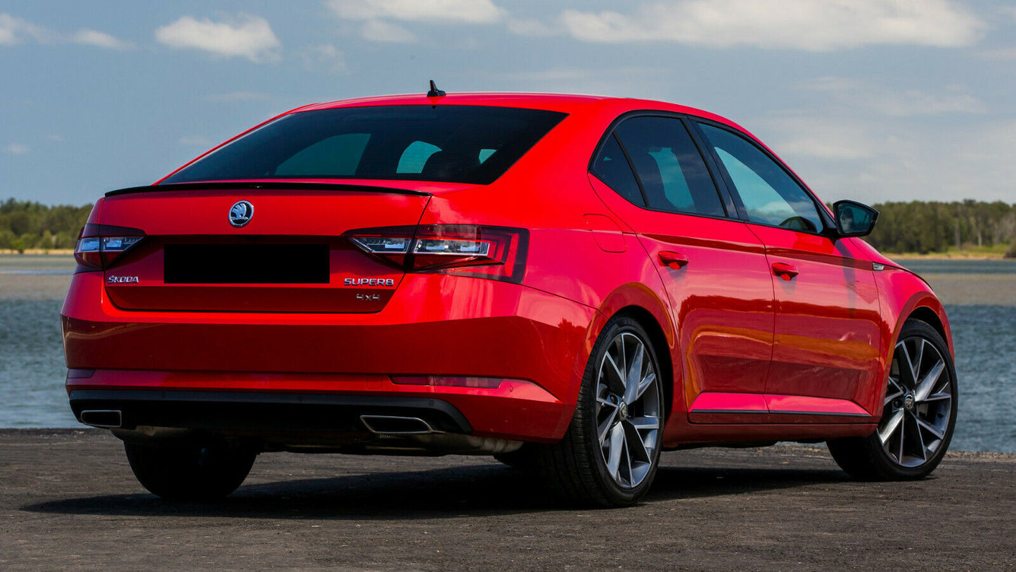 SKODA SUPERB MK3 3V SPORTS STYLE REAR BOOT SPOILER LIP WING 2015-19 PRE-FACELIFT