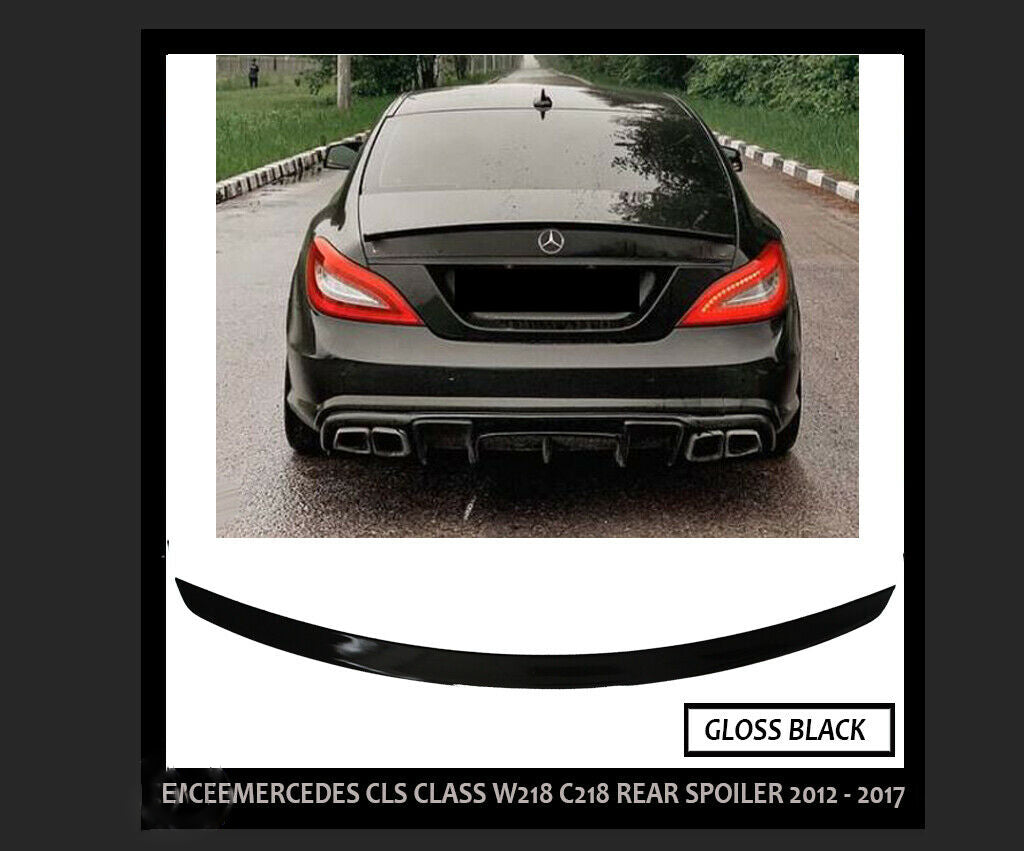 MERCEDES CLS CLASS W218 C218 AMG REAR TRUNK BOOT SPOILER 12+ GLOSS BLACK OEM FIT