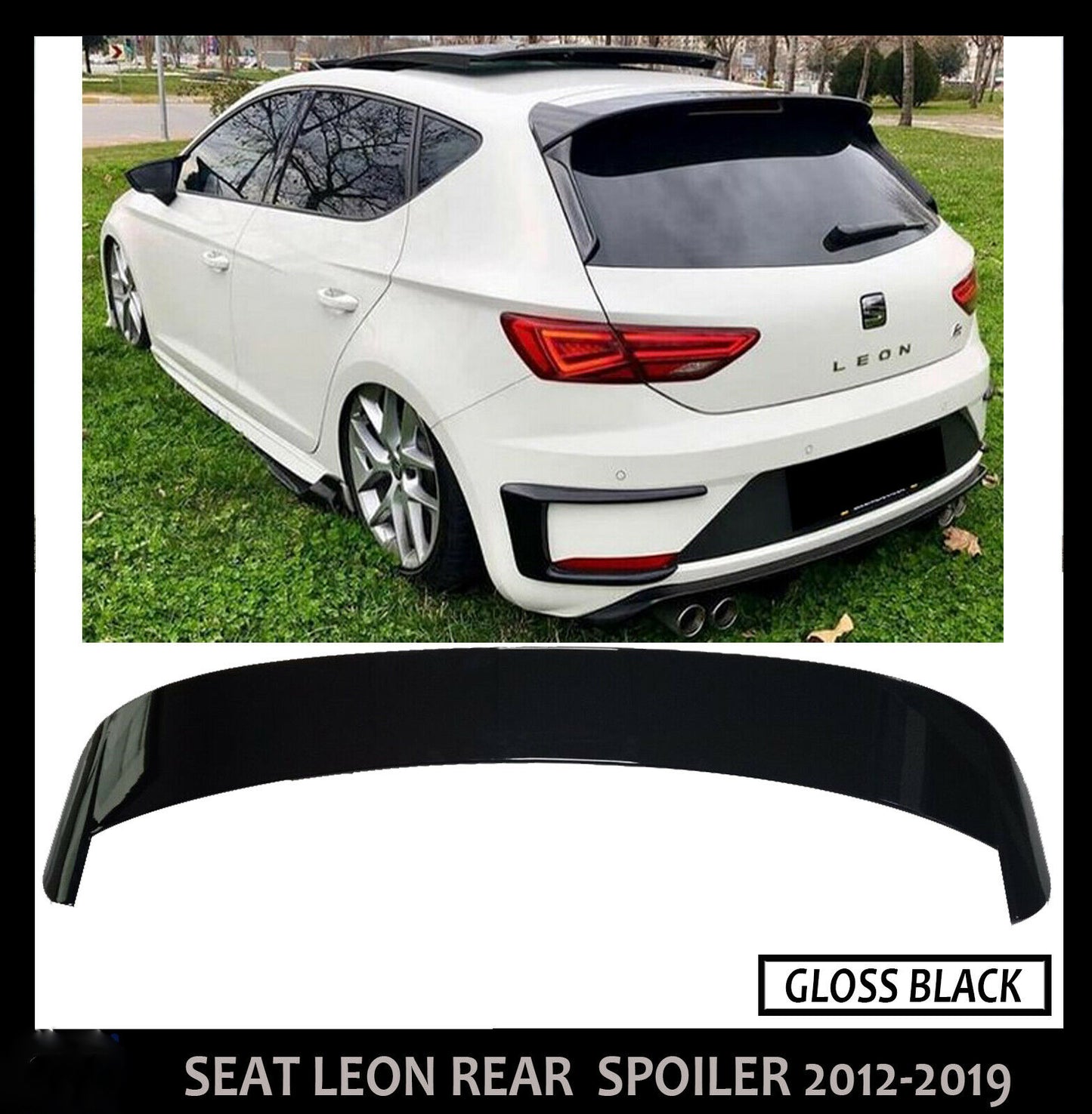 SEAT LEON MK3 5F 5 DOOR REAR TRUNK ROOF SPOILER 2012-2019