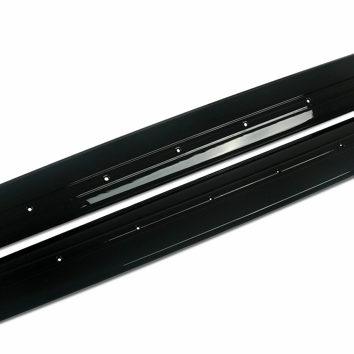 FOR BMW 4 SERIES F32 F33 F36 M PERFORMANCE SIDE SKIRT EXTENSION BLADES GLOSS BLK