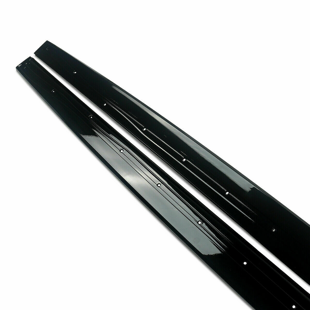 FOR BMW 4 SERIES F32 F33 F36 M PERFORMANCE SIDE SKIRT EXTENSION BLADES GLOSS BLK