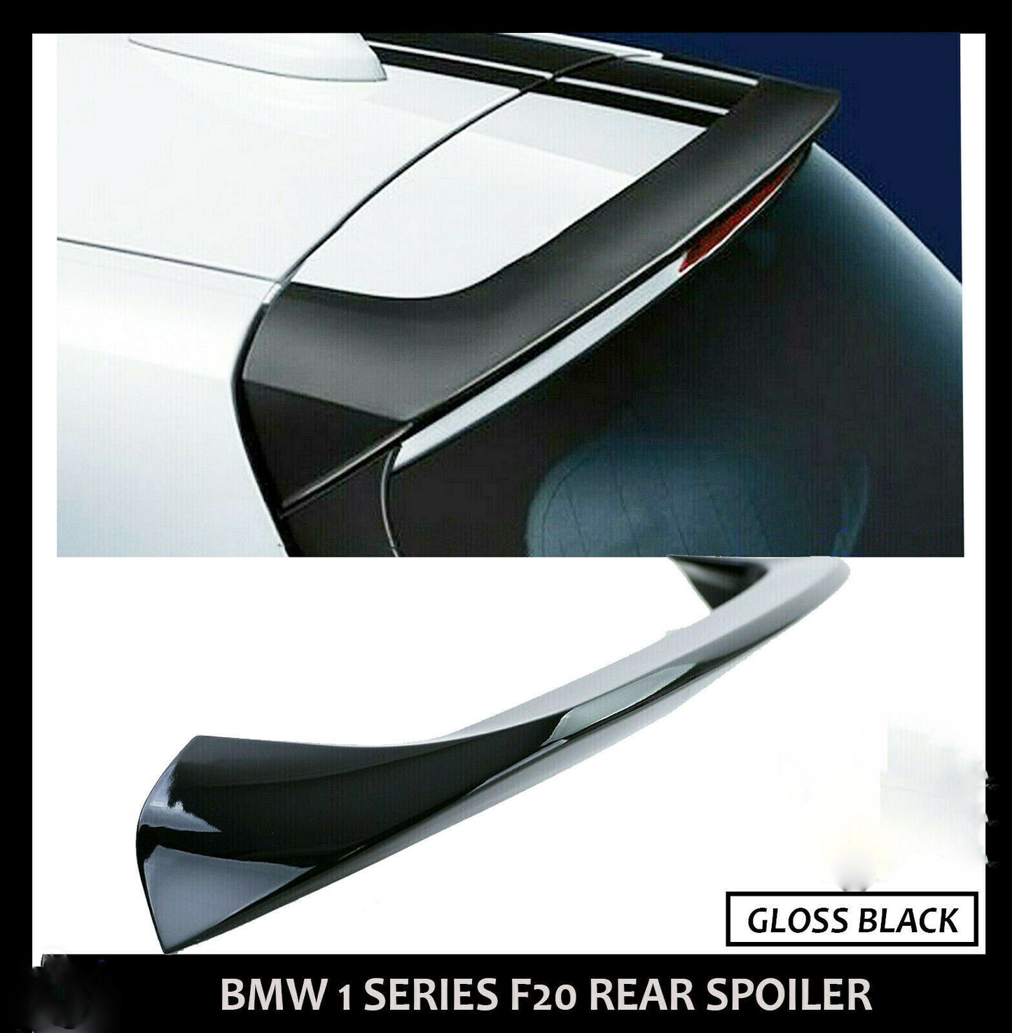 BMW F20 F21 2012-2019 REAR ROOF BOOT SPOILER M PERFORMANCE STYLE LIP GLOSS BLACK