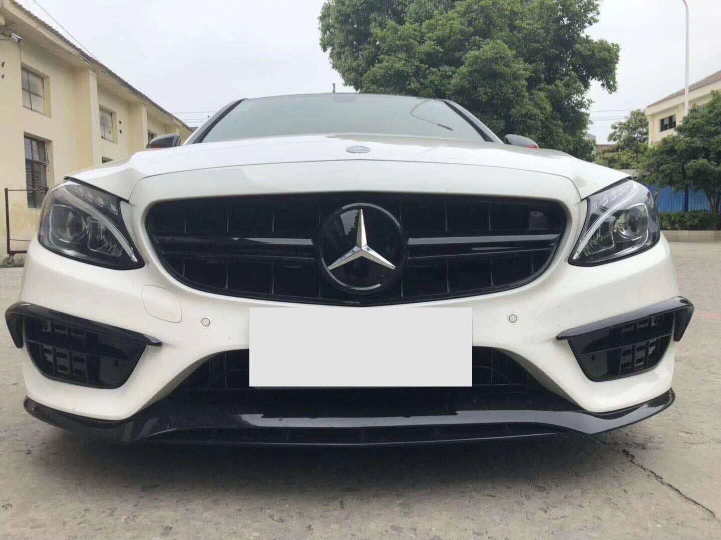 MERCEDES C CLASS A205 W205 C205 S205 C43 AMG LOOK FRONT SPLITTER LIP 2013-2018