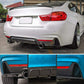 BMW F32 F33 F36 4 SERIES PERFORMANCE M SPORT REAR DIFFUSER CARBON FIBRE LOOK