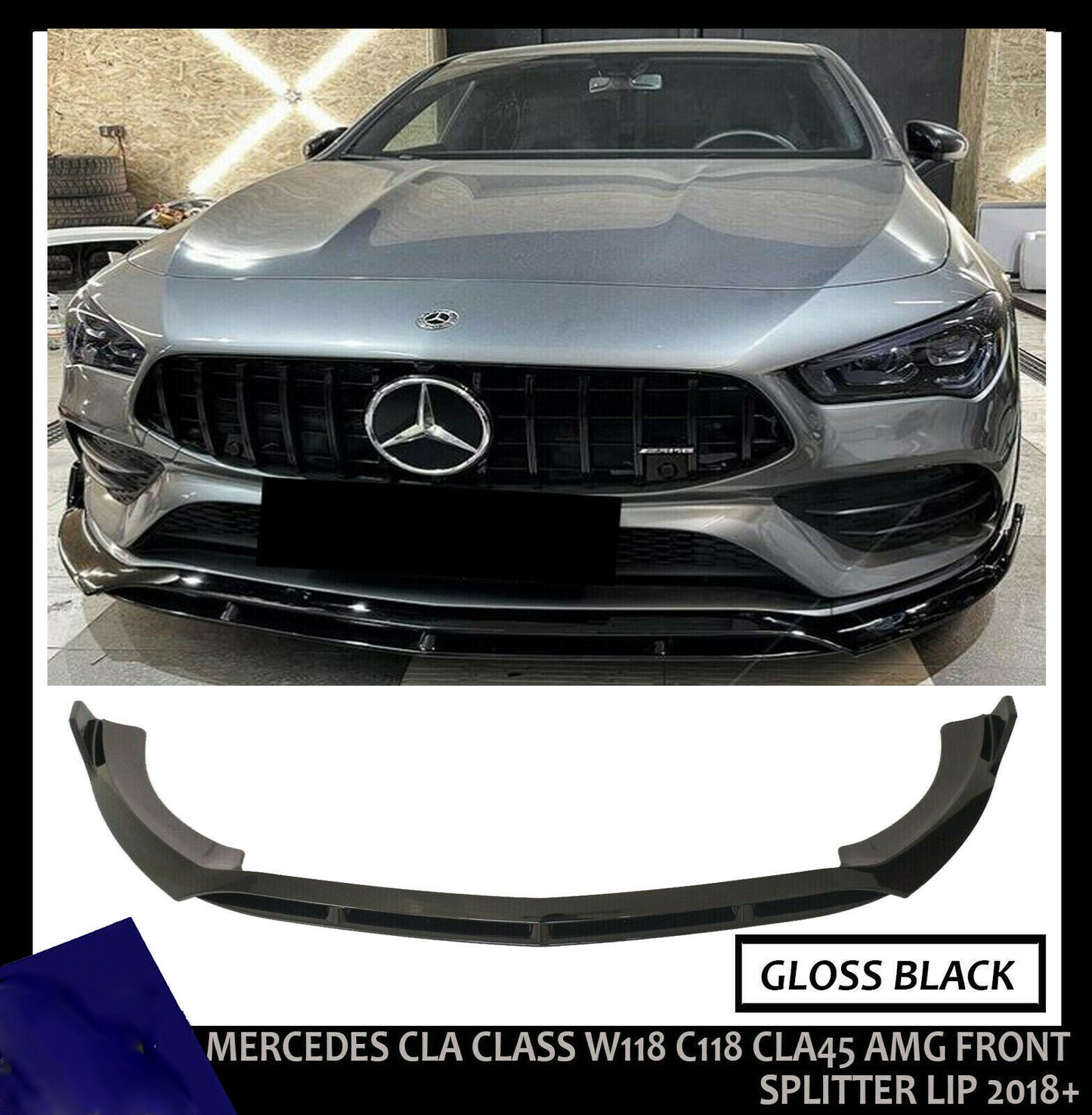 MERCEDES CLA CLASS W118 C118 CLA45S AMG FRONT SPLITTER LIP 2018+