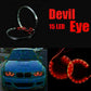 Devil Demon Halo Angel Eyes Car Headlight Projector Bulb Ring Light Universal