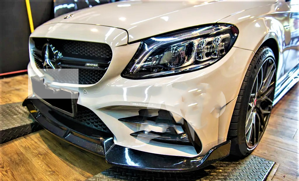 Mercedes C Class C63S AMG Brabus Style W205 C205 Front Splitter Lip 2019-2021