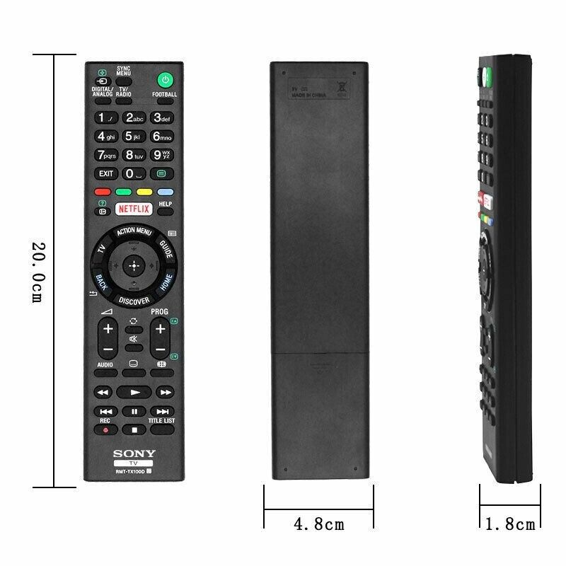 Genuine UK Sony Smart TV Remote Control RMT-TX100D RMTTX100D NETFLIX Button