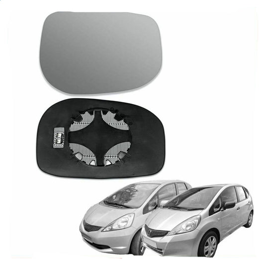 Right off side wing mirror glass for Honda Jazz 2008-2015 heated Driver